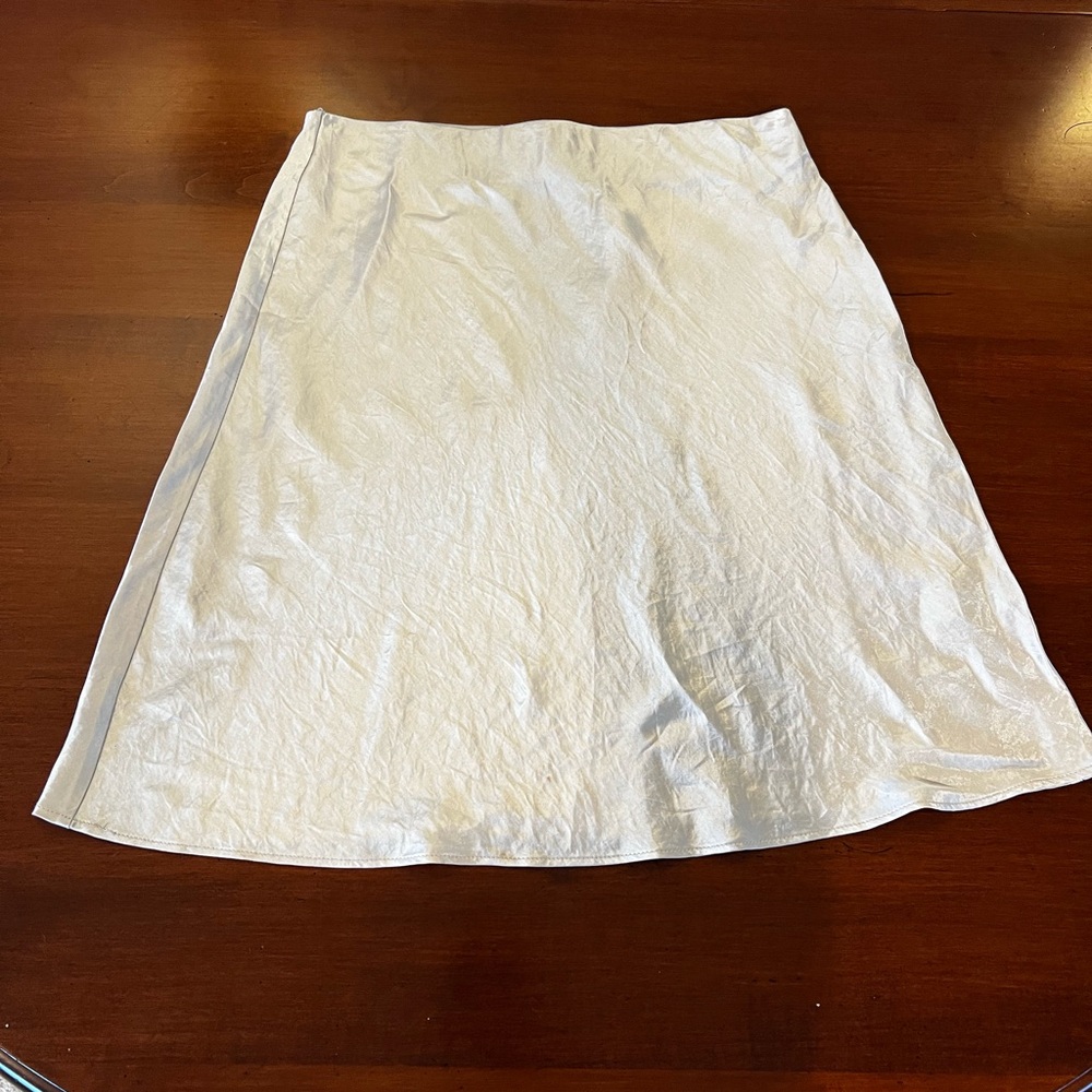 Aritzia Babaton Slip Satin A-line mini Elegant champagne Skirt